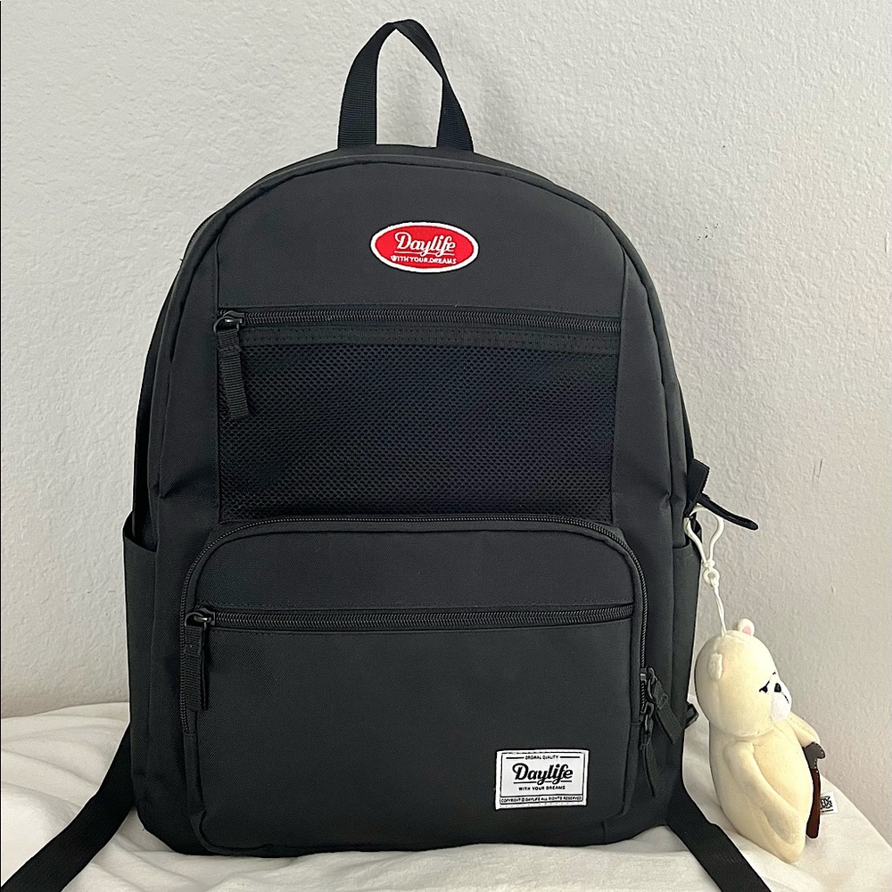 Black Layered Backpack
